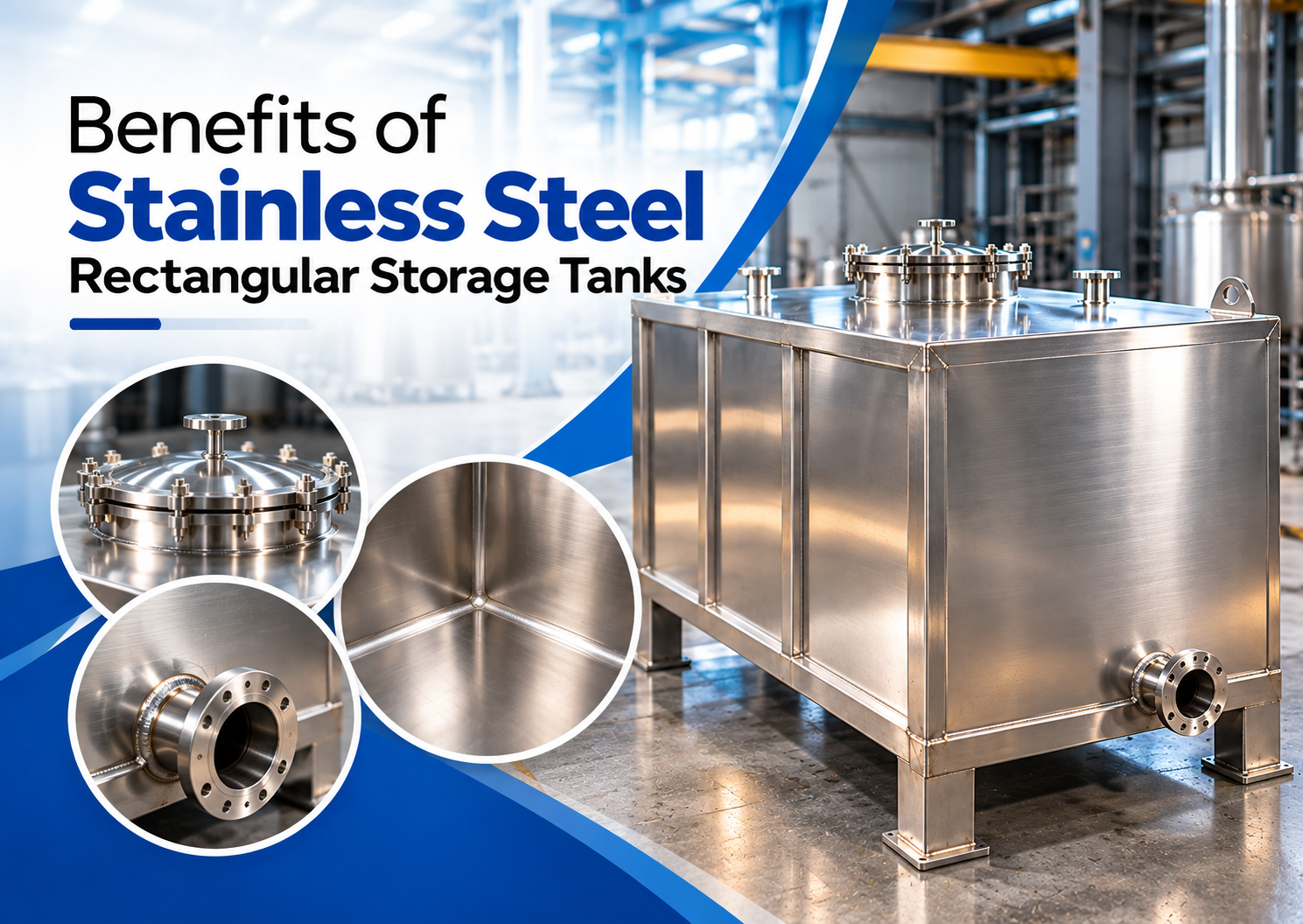 Stainless Steel Rectangular Storage Tanks